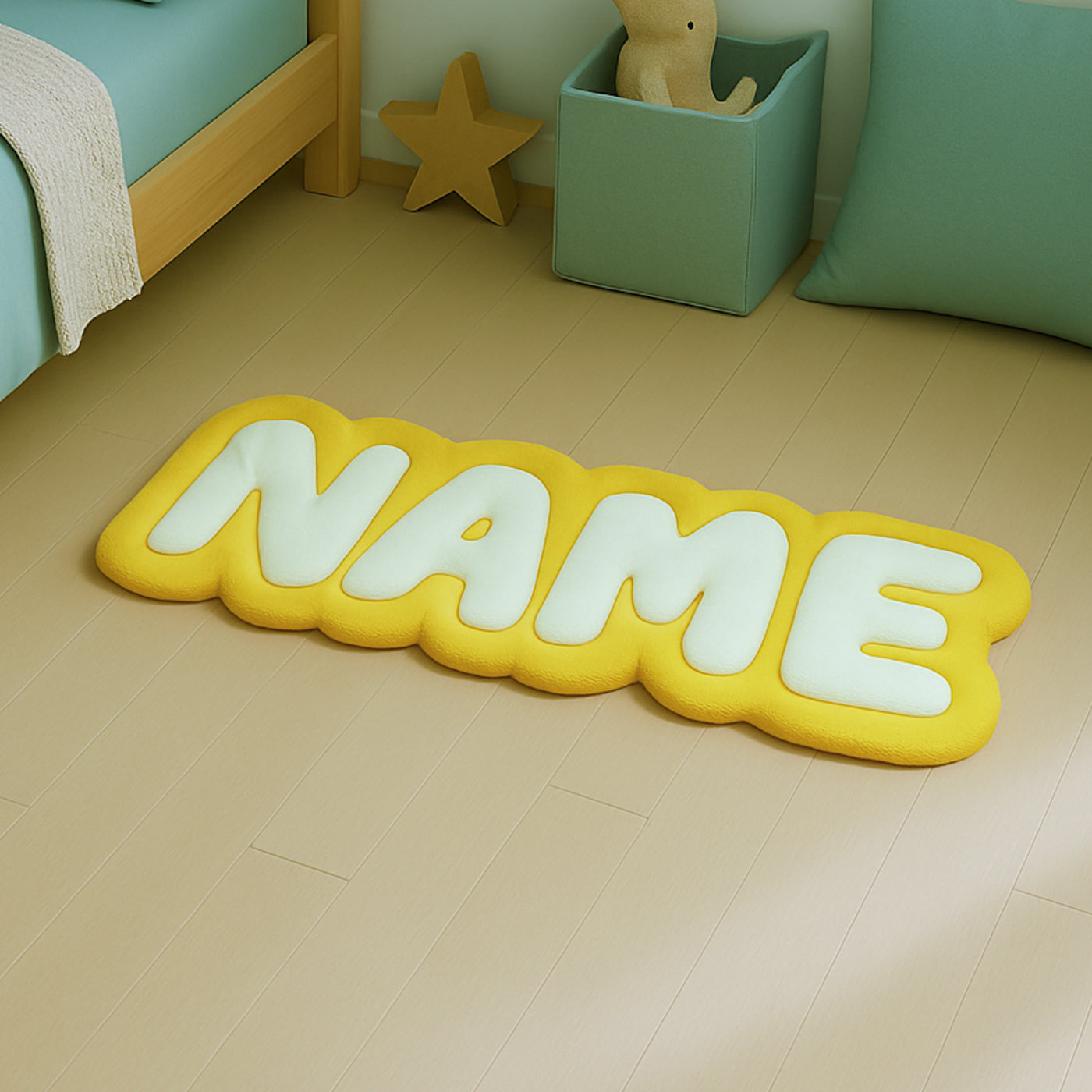 Personalized Tufted Rugs - Yellow