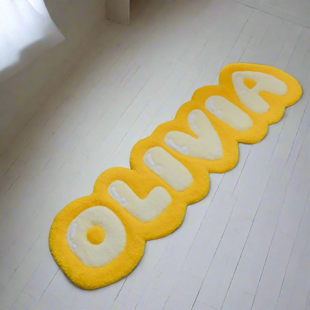 Personalized Tufted Rugs - Yellow