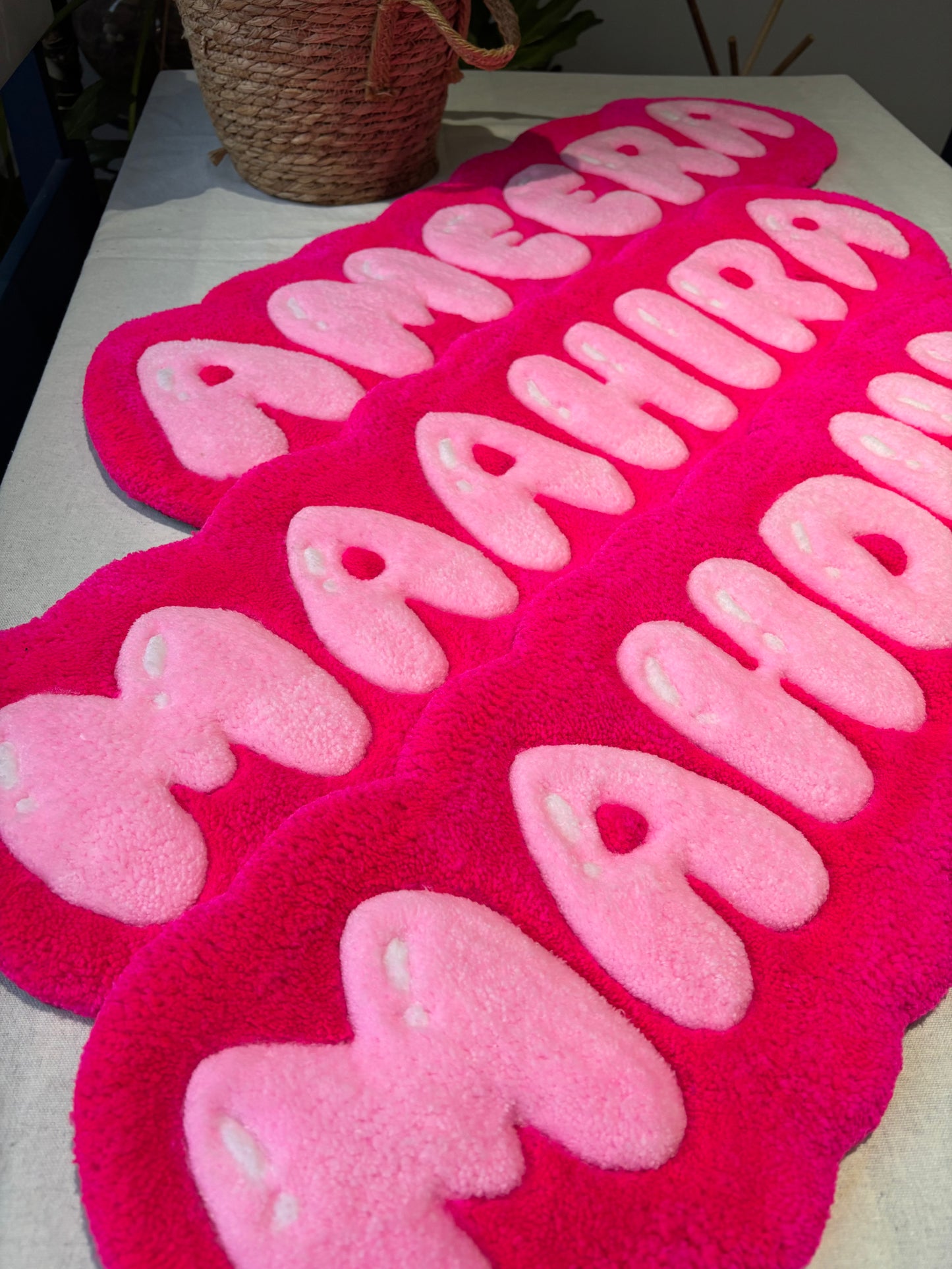 Personalized Tufted Rugs - Pink