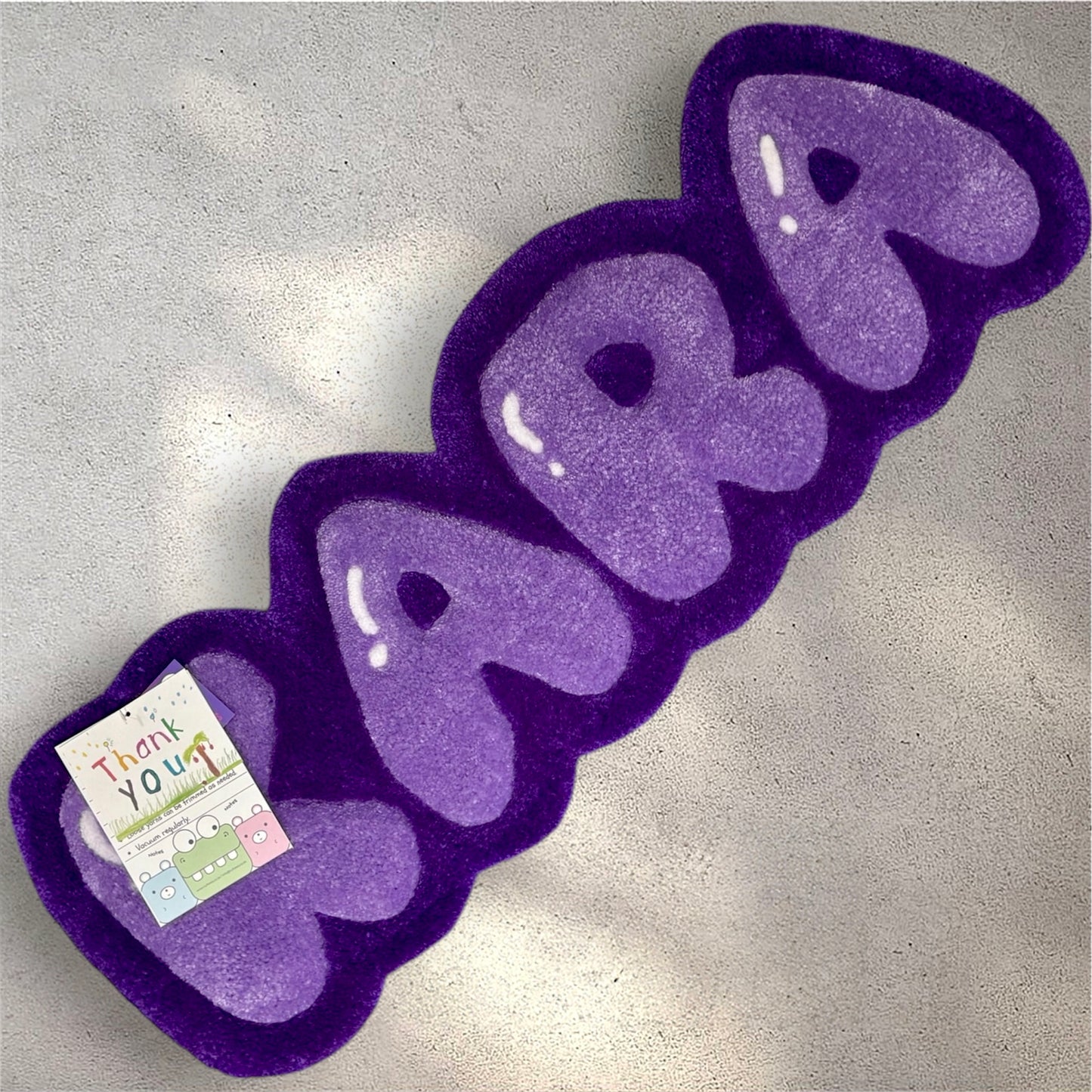 Personalized Tufted Rugs - Purple