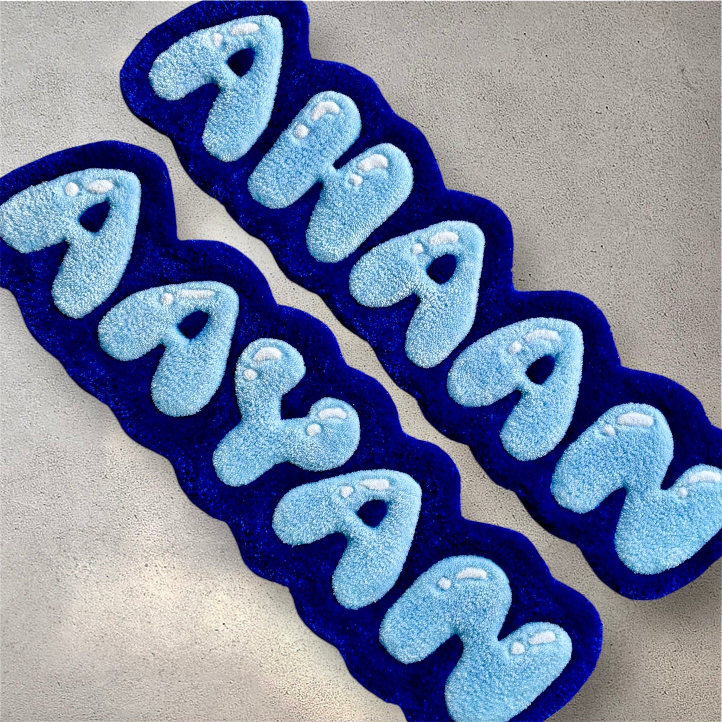 Personalized Tufted Rugs - Blue