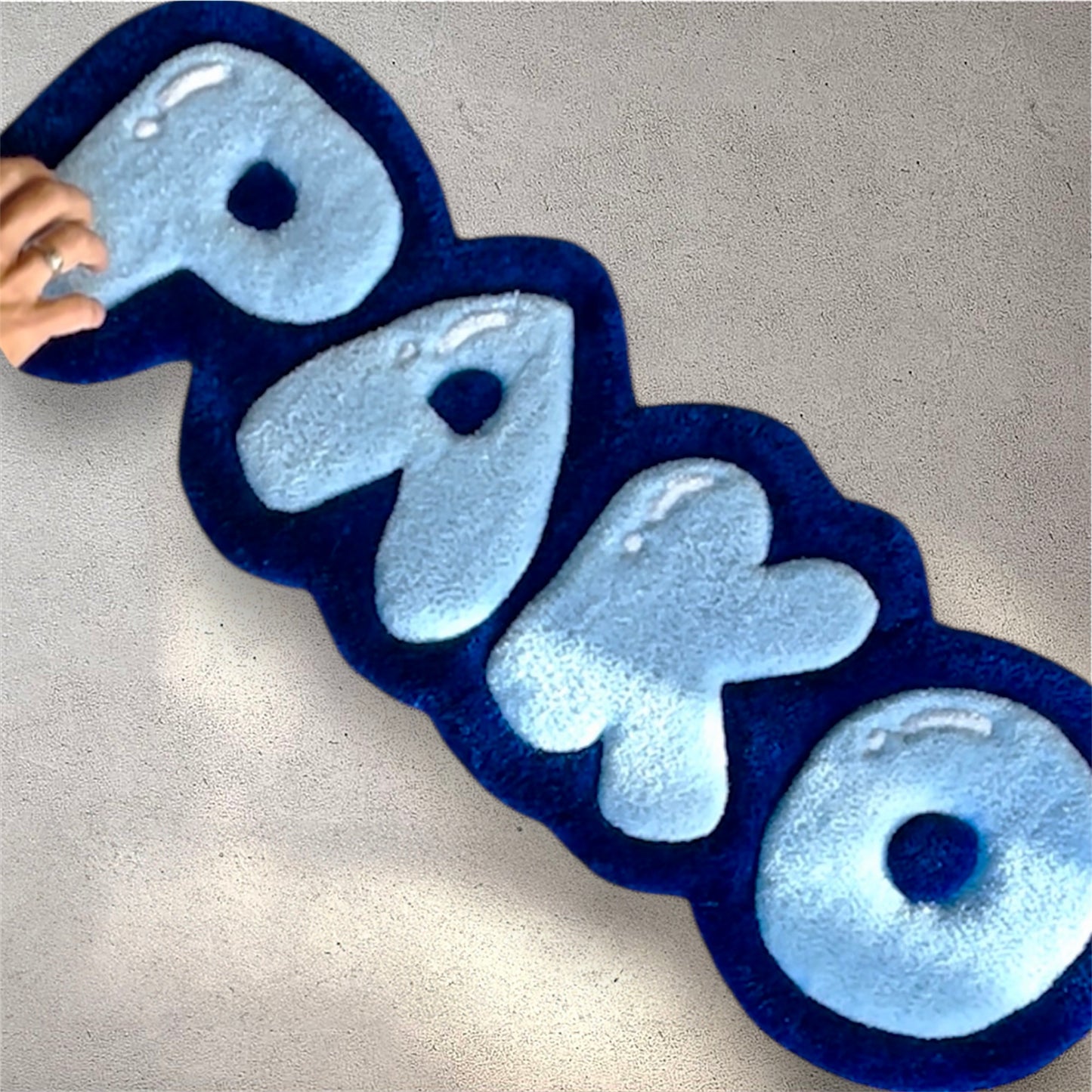 Personalized Tufted Rugs - Blue