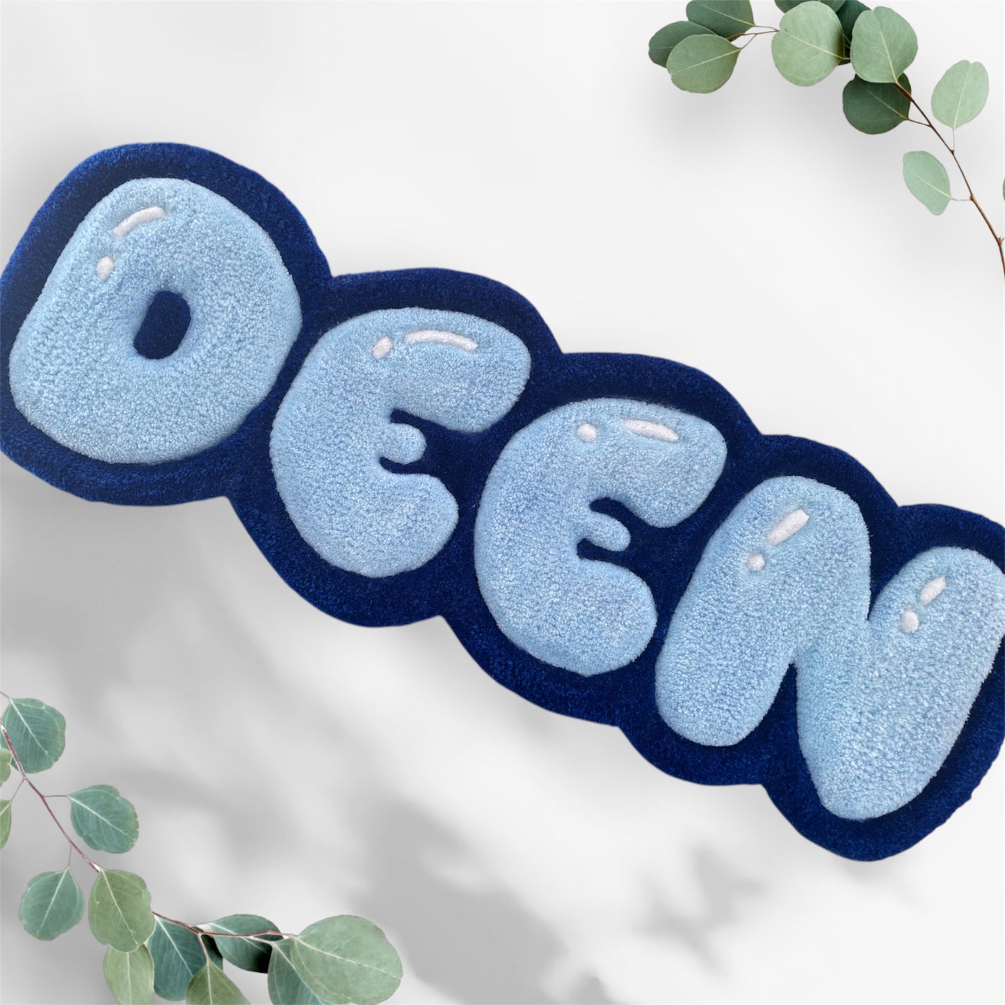 Personalized Tufted Rugs - Blue