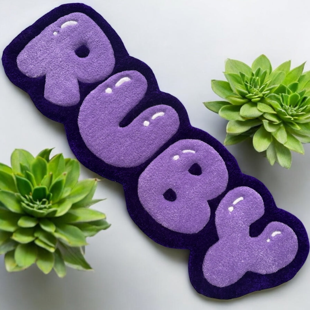 Personalized Tufted Rugs - Purple