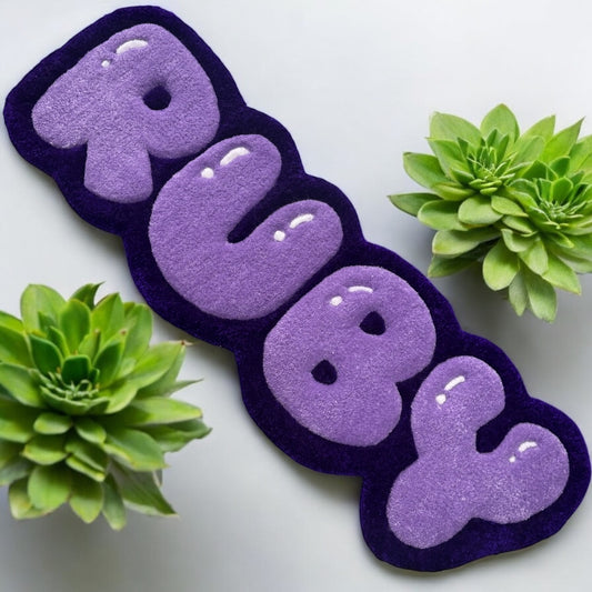 Personalized Tufted Rugs - Purple